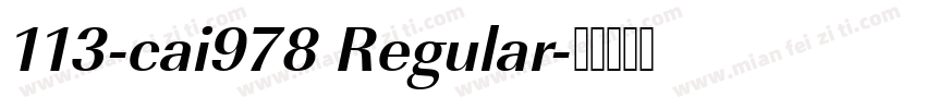 113-cai978 Regular字体转换